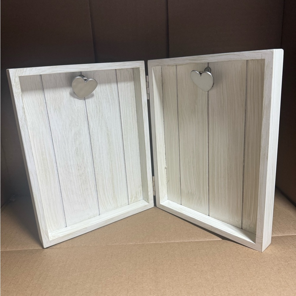 White Wooden Heart Frame